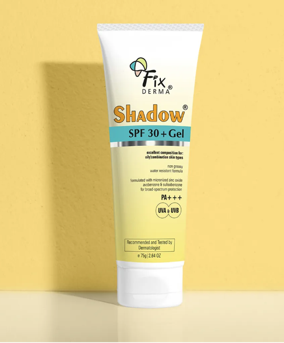 Fix Derma : Shadow SPF 30+ Gel | Sunscreen for Oily & Acne Prone Skin